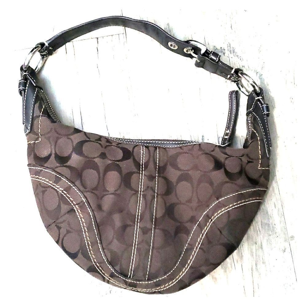 Coach Signature Canvas Hobo Handbag E06K-10073
